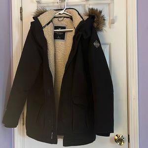 Hollister Faux Fur Lined Winter Jacket
